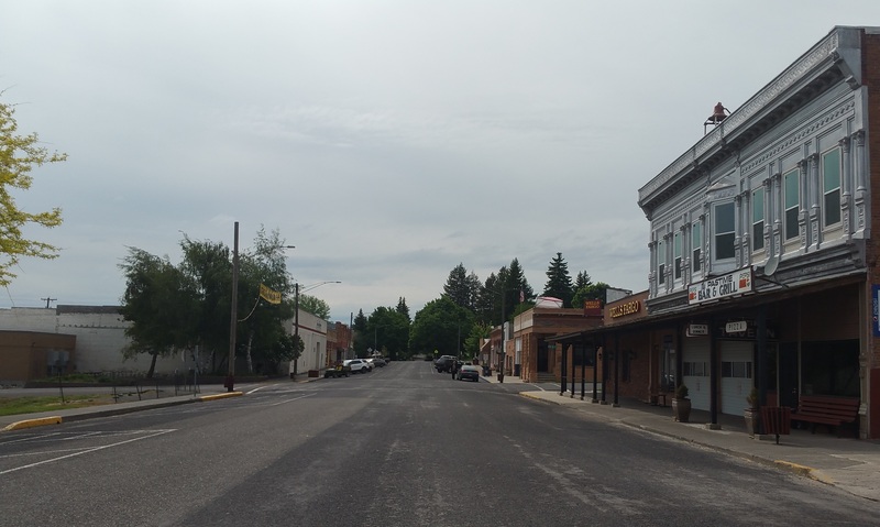 looking west on Main Street in Genesee, Idaho