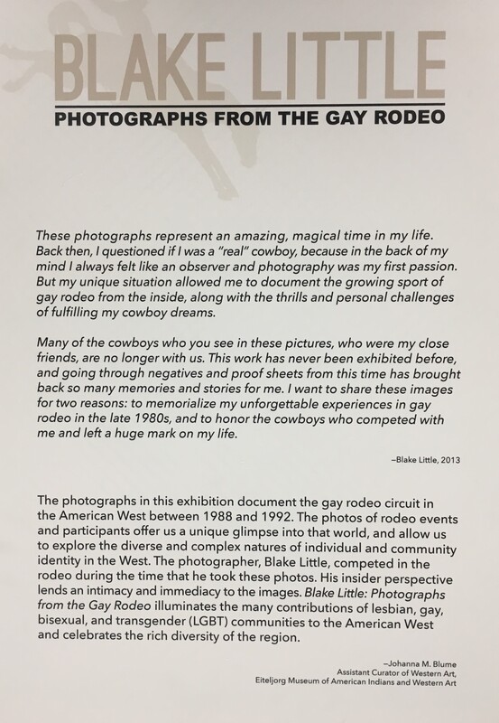 Blake Little: Photographs from the Gay Rodeo exhibit material