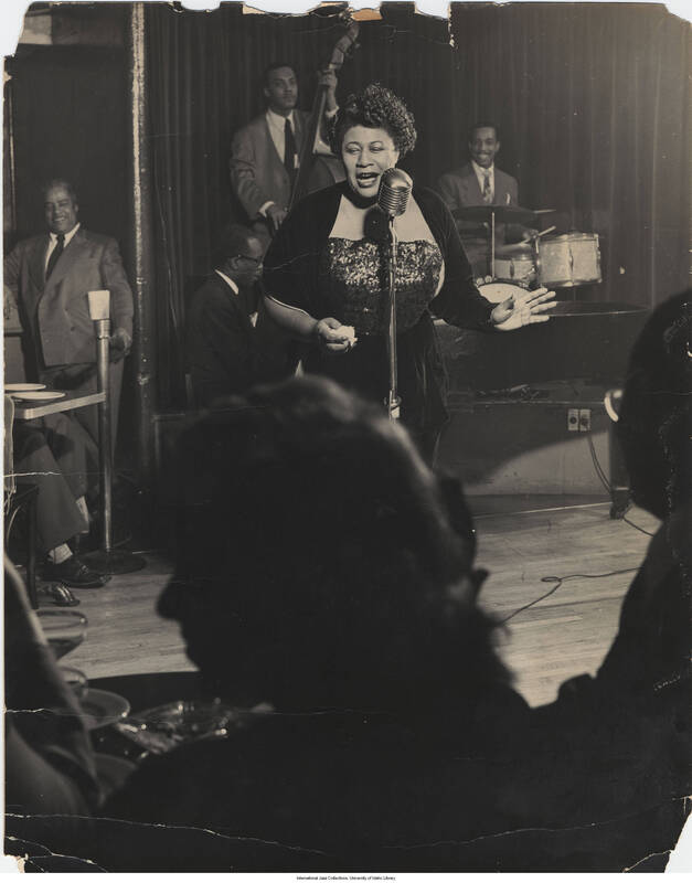 Ella Fitzgerald performing at Downbeat Cafe, New York City