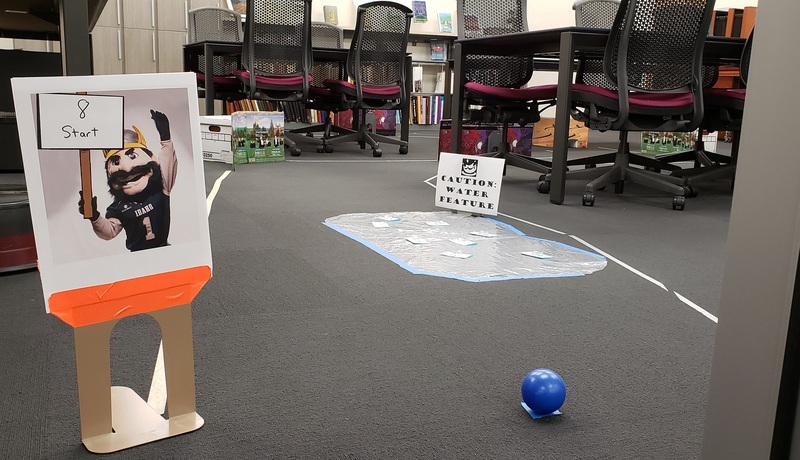 mini-golf in the Library
