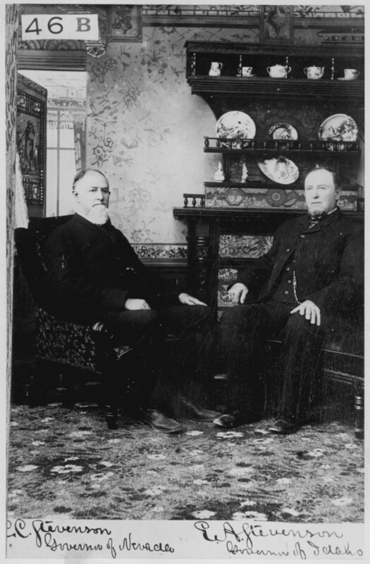 Edward A. Stevenson (Governor of Idaho, 1885-1889) with Governor C.P. Stevenson of Nevada