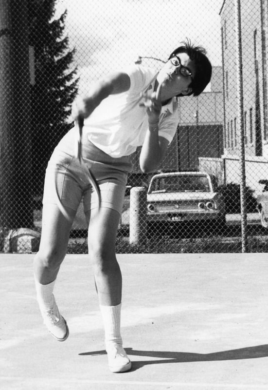 Fern Eberhardt playing tennis