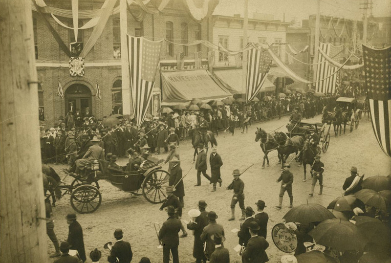 President Theodore Roosevelt parading in Wallace, Idaho