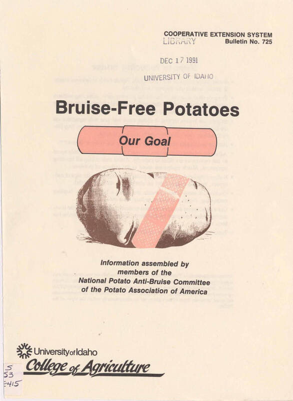 "Bruise-free potatoes: Our goal" front cover