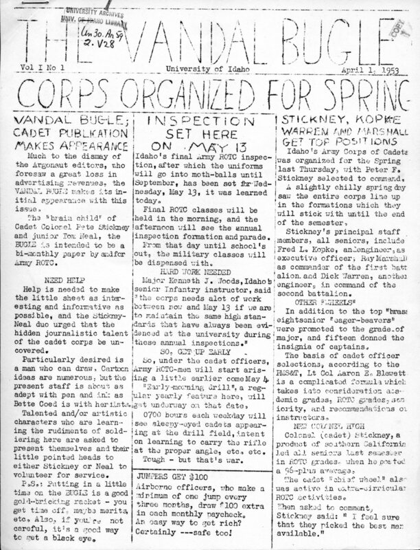 The Vandal Bugle April 1, 1953