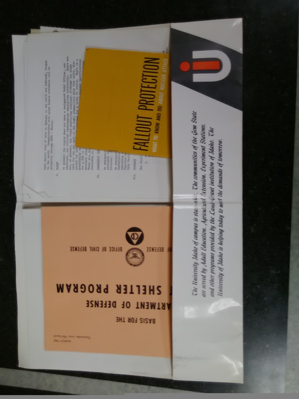 University of Idaho folder of fallout safety information