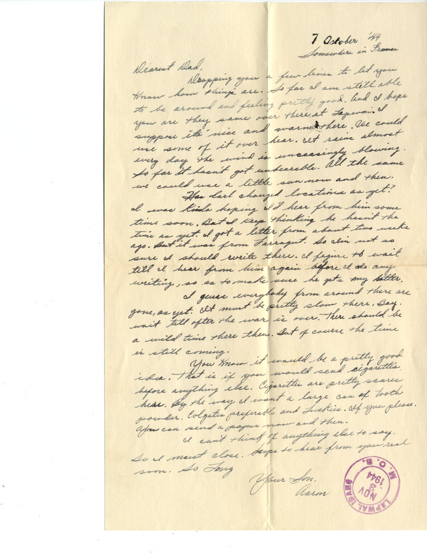 Aaron R. Gould correspondence