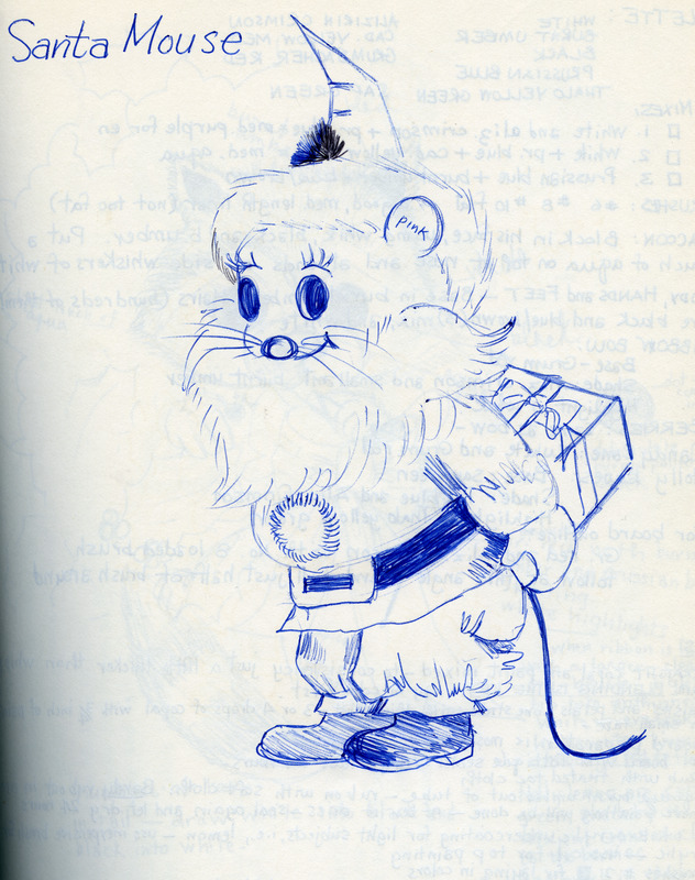 Sketch of Santa Mouse [1]