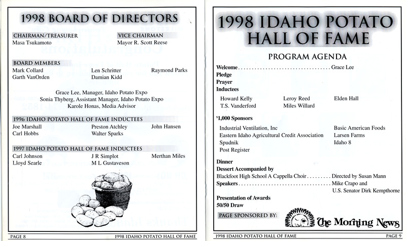 1998 Idaho Potato Hall of Fame