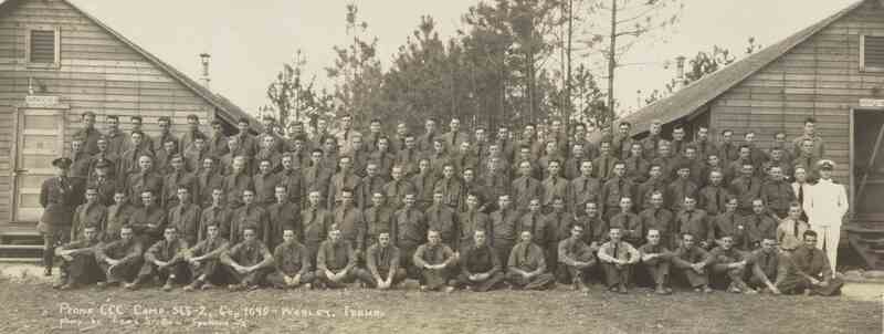 Group photo of Peone CCC Camp SCS-2 near Worley, undated