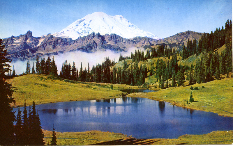 Mount Rainier and Tipsoo Lake