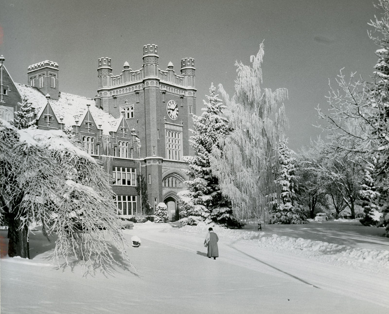 Administration Building. University of Idaho. - Winter view.
