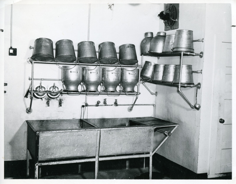 Milk Pails and Wash Area