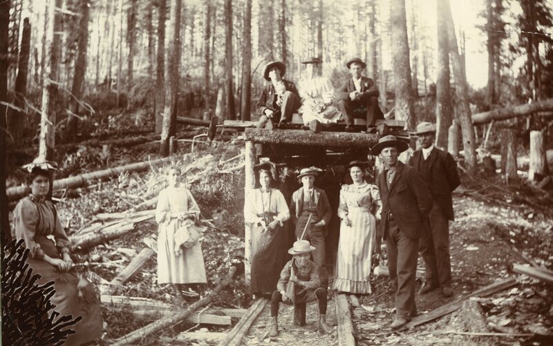 Kip Calkin, J.B. West, and unidentified people at unidentified mine entrance