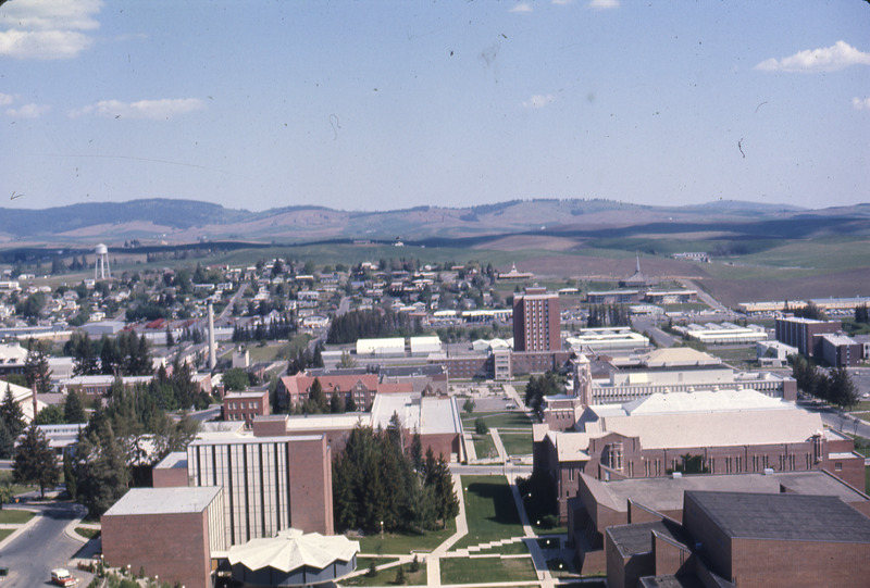 Bird's eye view of the University of Idaho campus
