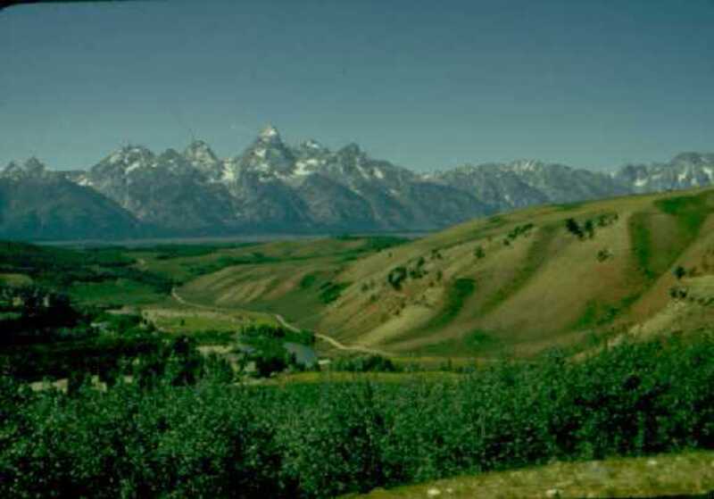 Tetons from the Gros Ventre near Jackson Hole, Wyoming