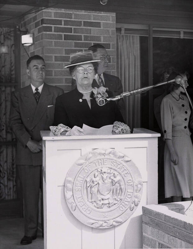 Ethel Steel at building dedication