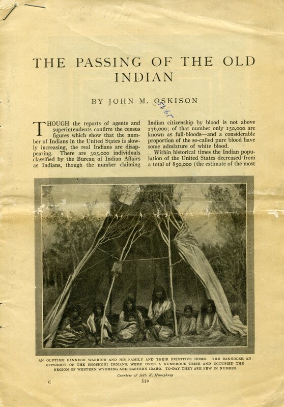 The Passing of the Old Indian