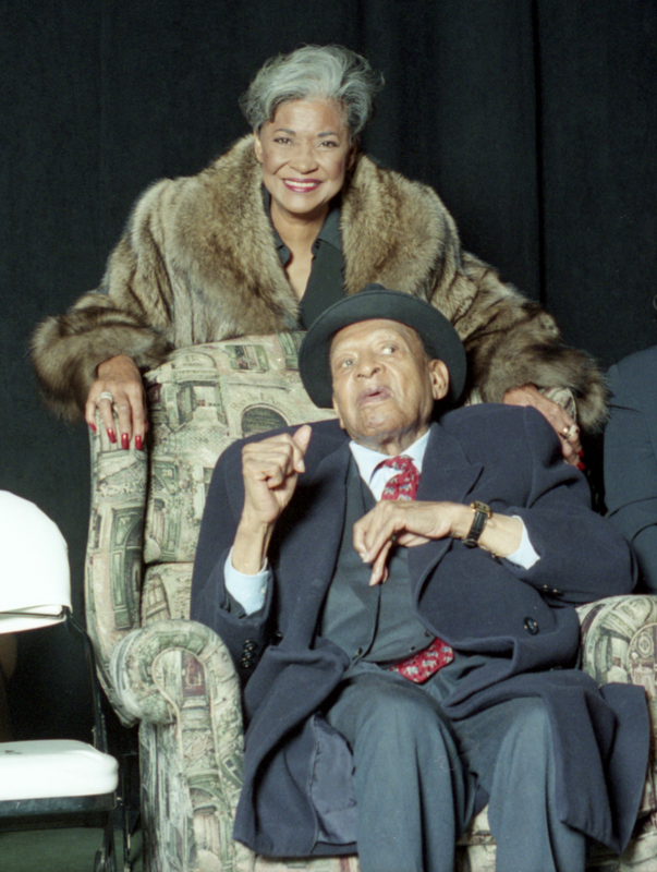 Nancy Wilson and Lionel Hampton backstage at the Lionel Hampton Jazz Festival in 2001