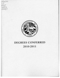 Degrees Conferred 2010-2011
