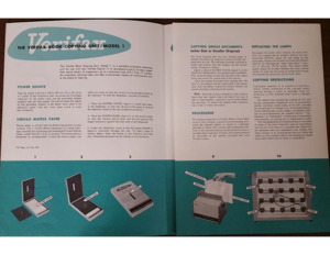 Kodak Verifax Book Copying Unit instructions