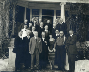 Moscow citizens at "Old Timers Party" at the home of Mr. and Mrs. Jerome Day